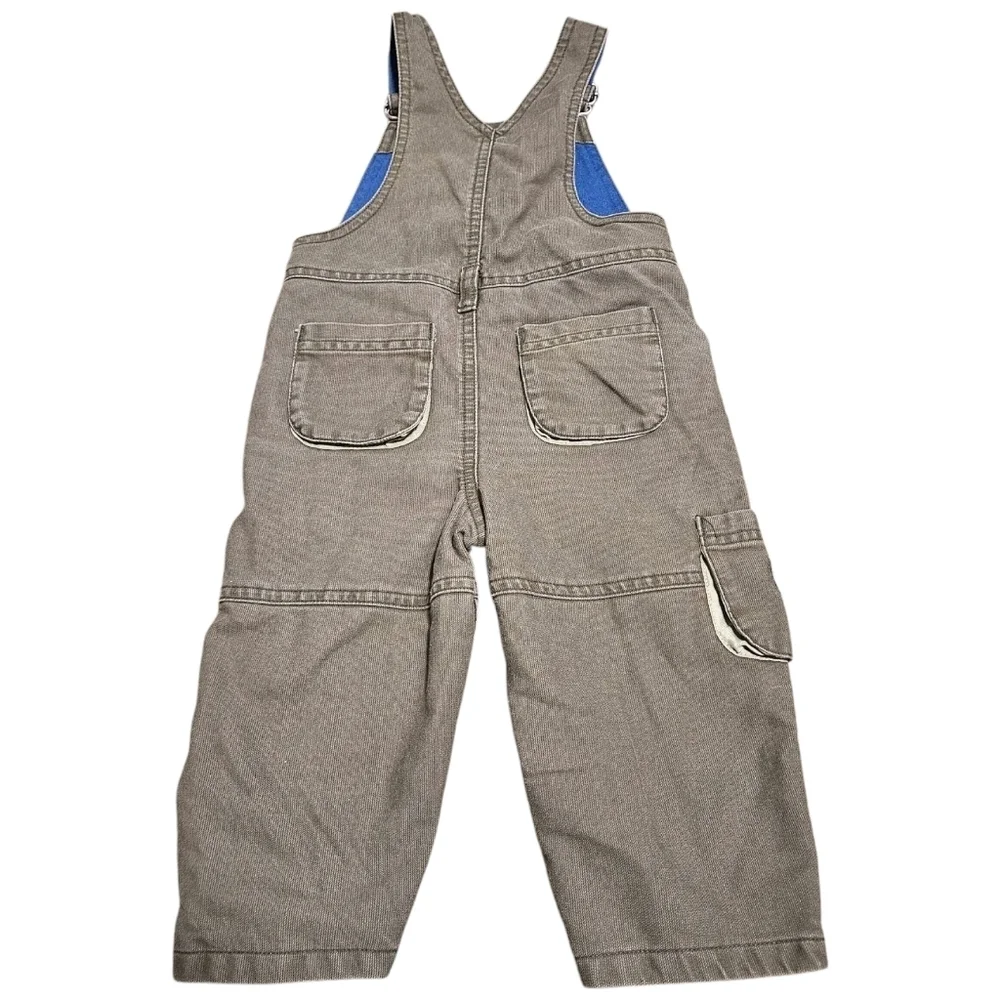 Gymboree Overalls 6-12M Green & Blue Vintage 2002 Baby Boy 100% Cotton